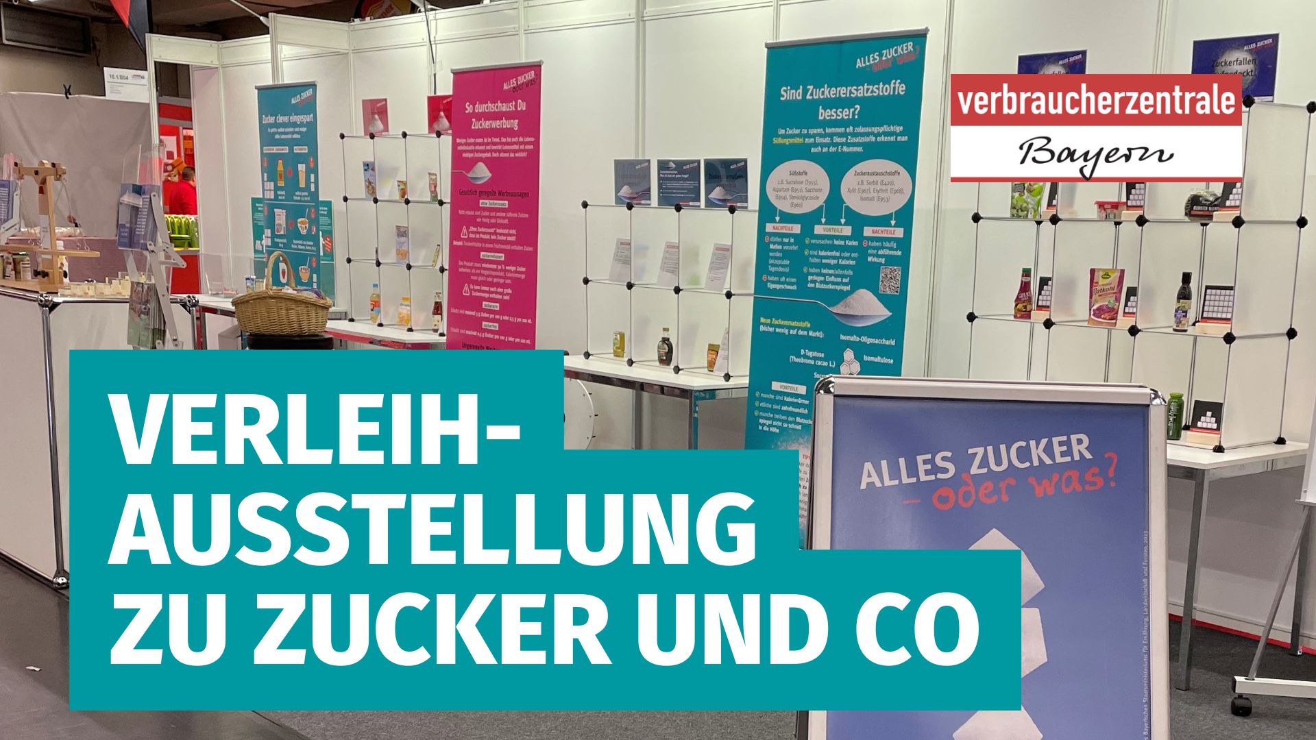 Titelbild zum Werbevideo der Ausstellung Alles Zucker oder was?