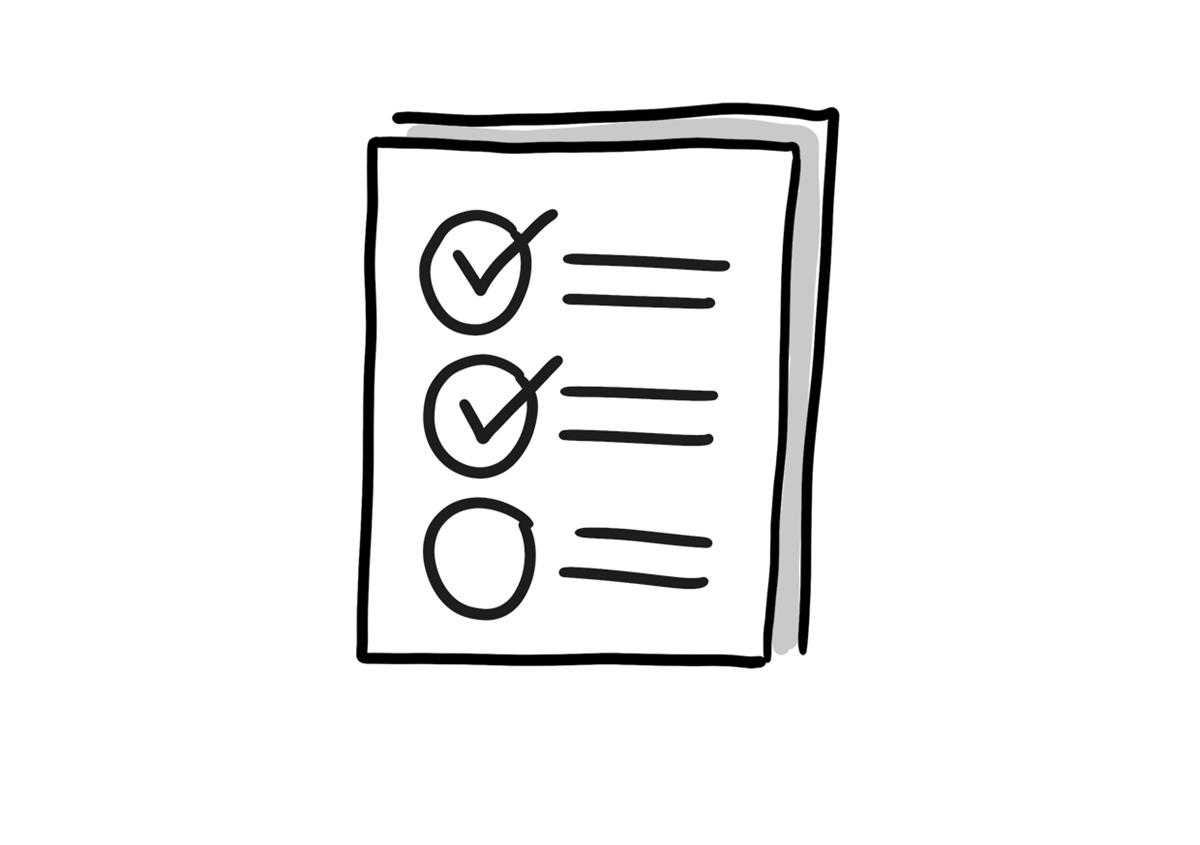 Dokument mit Liste  