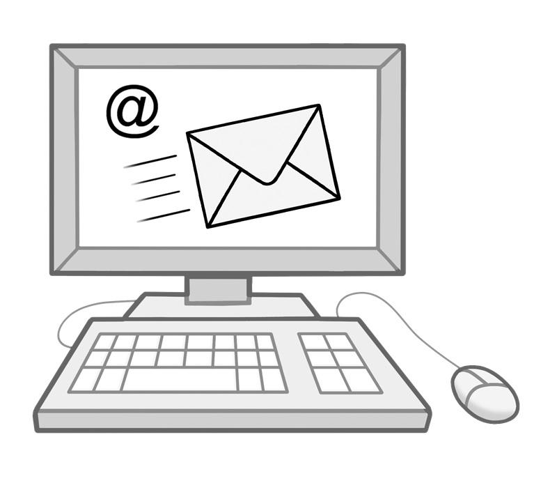 Bildschirm mit Email