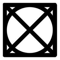 Pflegesymbol für Textilien: Quadrat mit einem Kreis darin, beides durchkreuzt von zwei Diagonalen